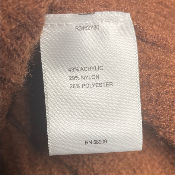 A loves A tear drop mock neck balloon sleeve sweater Knit Dress in Rich Brown - Picture 8 of 8